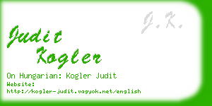 judit kogler business card